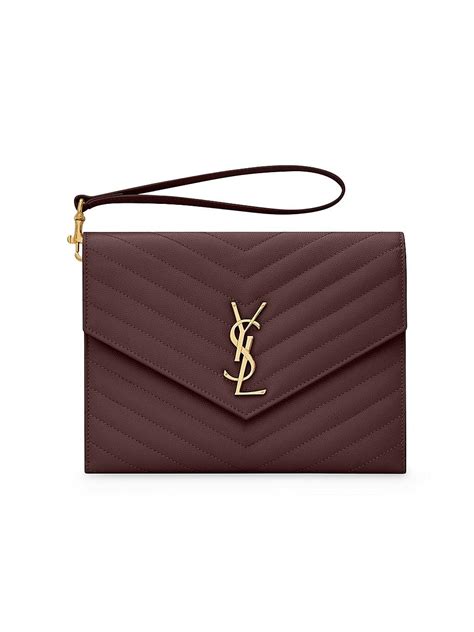 Saint Laurent Cassandre Matelassé Leather Flap Pouch.